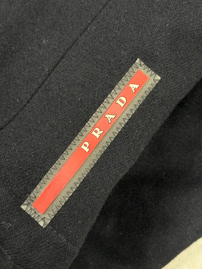 Prada Navy Wool Down Quilted Harrington Jacket hijLmtT 9