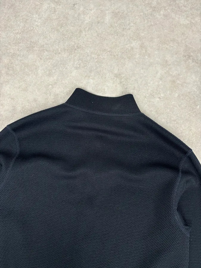 SS1999 Prada Navy Wool Textured Classy Zip-up Sweater PxiTukr 5