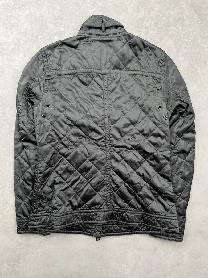 2000s Prada Dark Olive Nylon Quilted Light Jacket ZAERevg 4