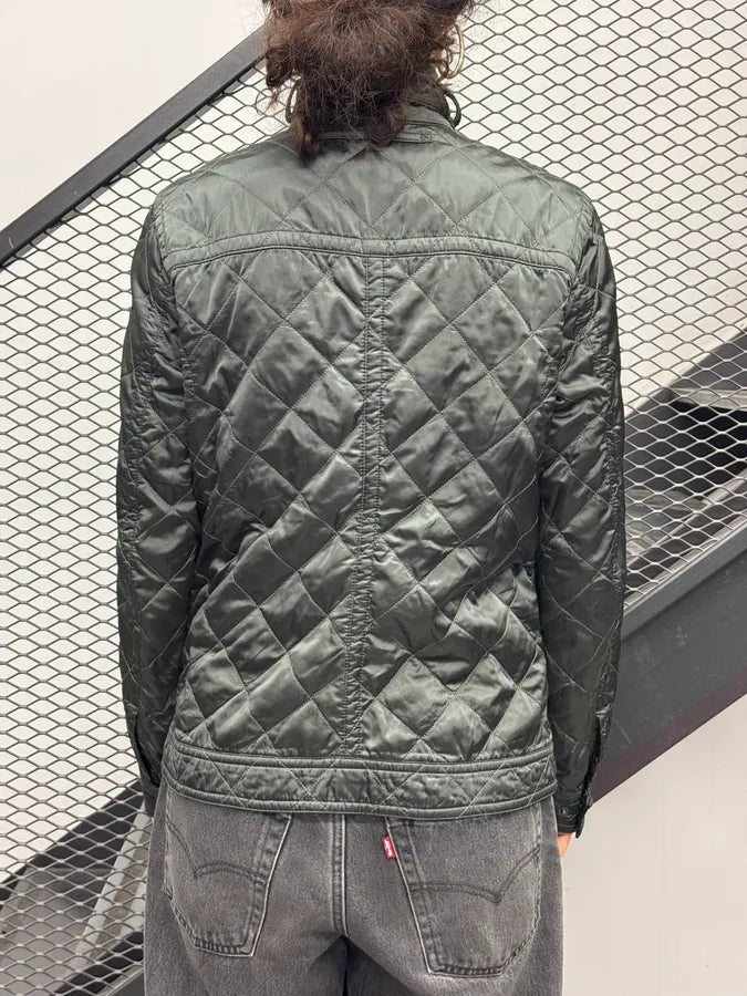 2000s Prada Dark Olive Nylon Quilted Light Jacket ZAERevg 2