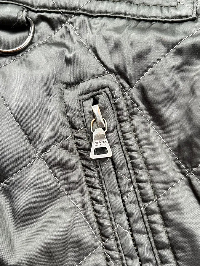 2000s Prada Dark Olive Nylon Quilted Light Jacket ZAERevg 8