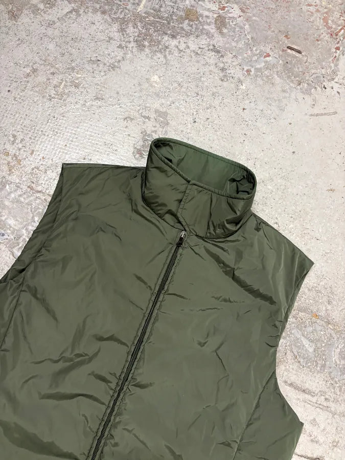 SS2010 Prada Olive Nylon Sport Quilted Vest FaWiRCL 3
