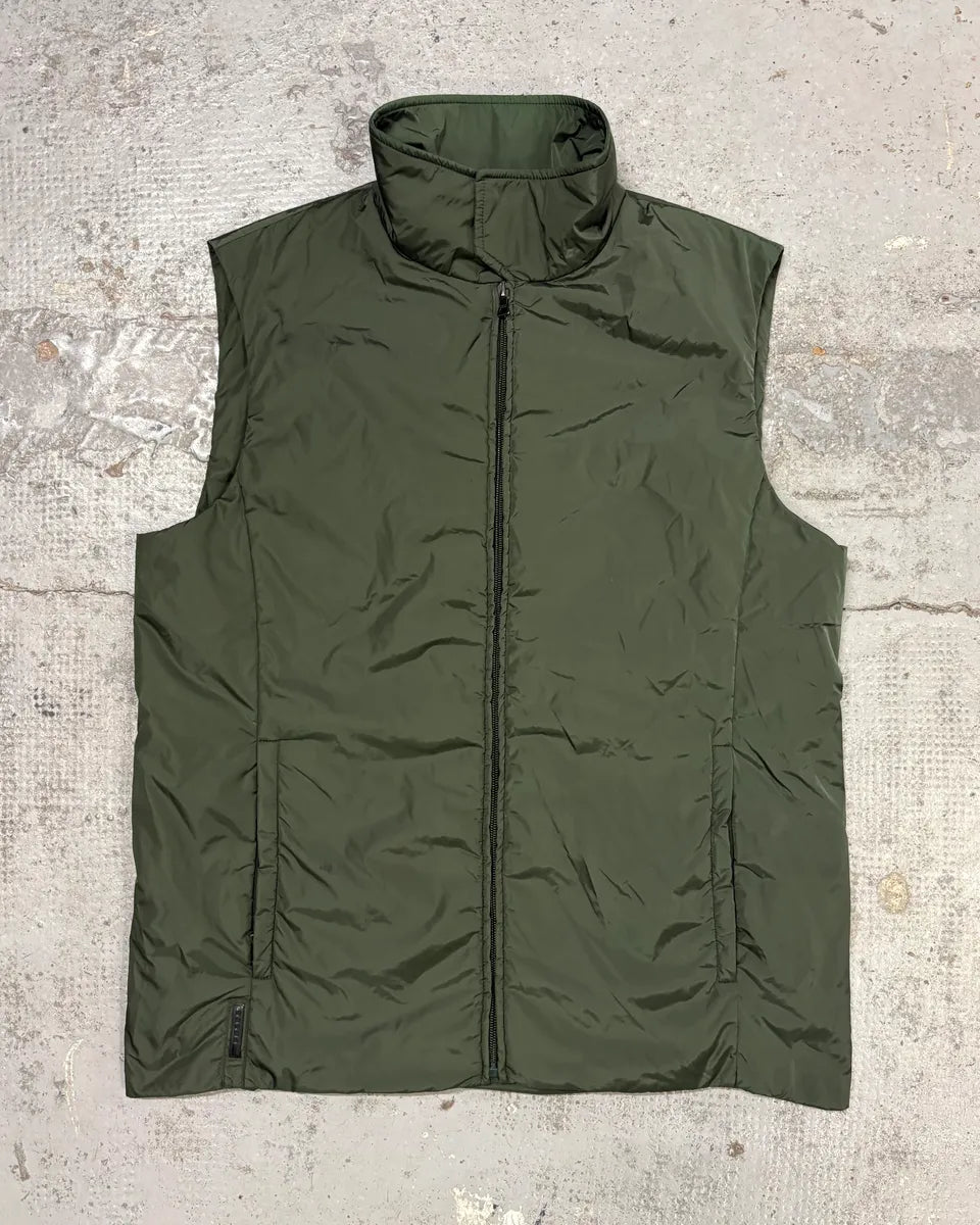 SS2010 Prada Olive Nylon Sport Quilted Vest FaWiRCL 0