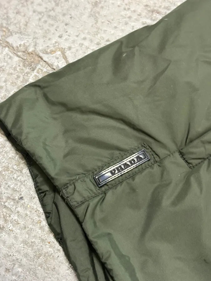 SS2010 Prada Olive Nylon Sport Quilted Vest FaWiRCL 5