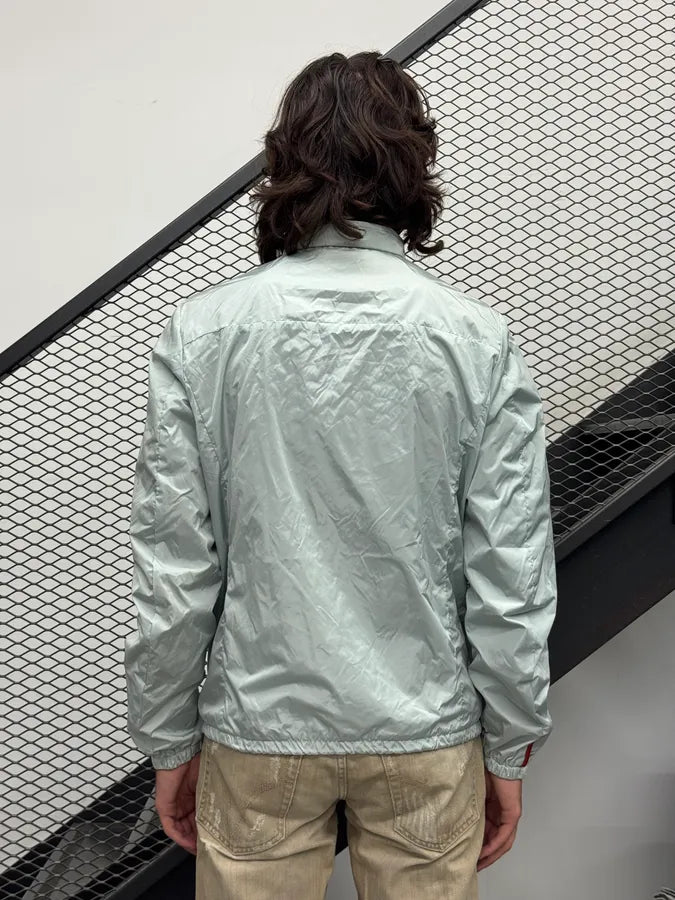 SS2010 Prada Olive Blue Nylon Linea Rossa Reversible Light Jacket FnDHhje 7