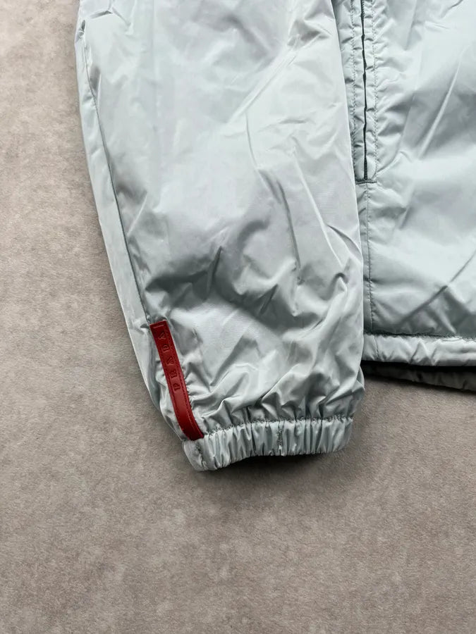 SS2010 Prada Olive Blue Nylon Linea Rossa Reversible Light Jacket FnDHhje 14