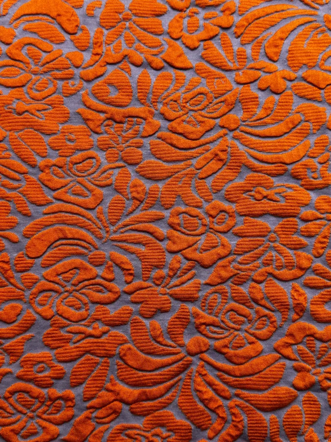 SS2014 Prada Orange & Blue Floral Knit Brocade Top kJQvoKq 6