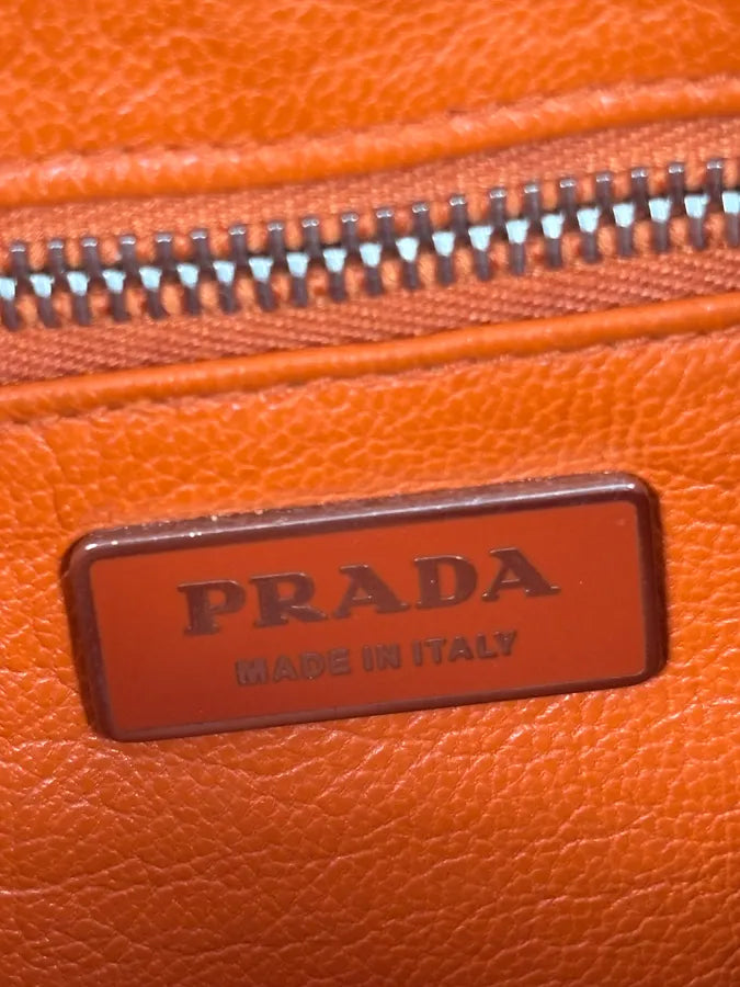 2000s Prada Orange Leather Python Shoulder Bag YeGpqXg 18