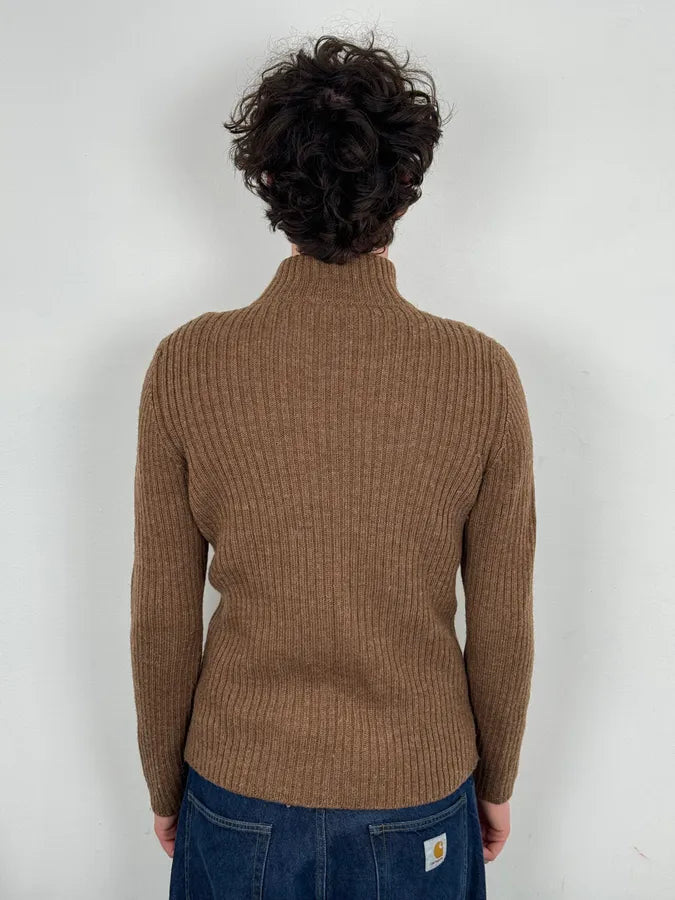 2000s Prada Brown Cozy Zip-up Sweater LqQUxMG 2