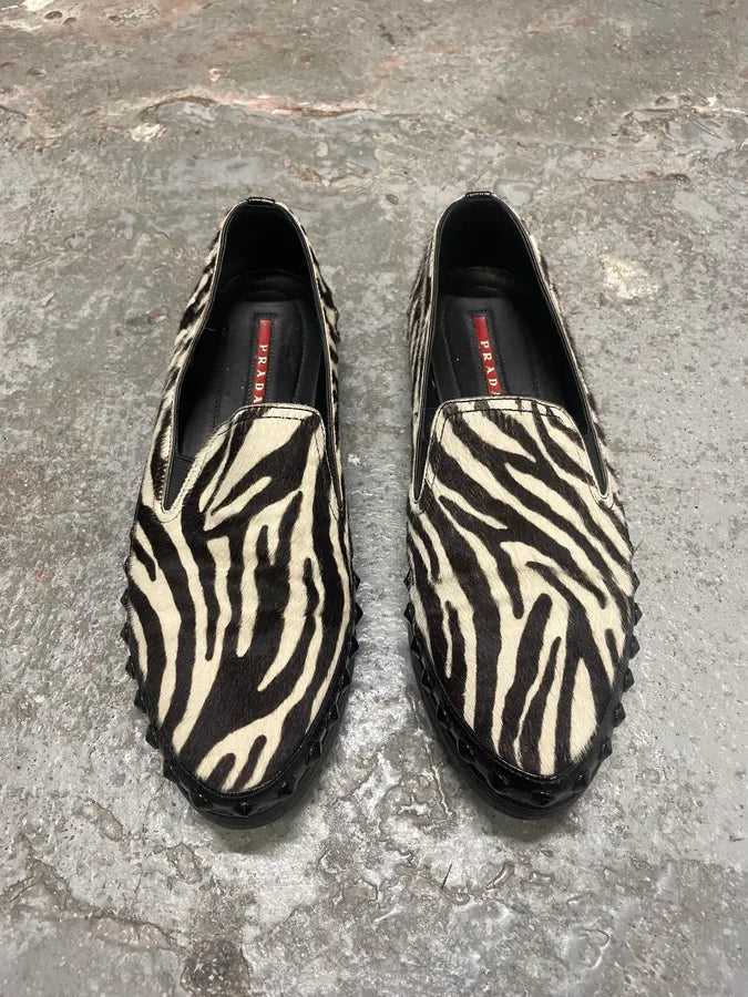 Prada Pony Hair Safari Brown Embellished Shoes dEmIcmZ 1