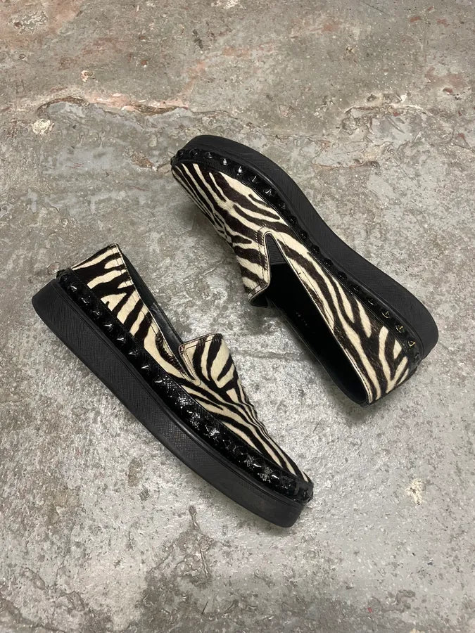 Prada Pony Hair Safari Brown Embellished Shoes dEmIcmZ 5