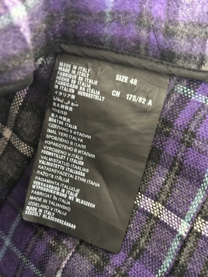 FW2013 Prada Purple Tartan Wool Pleated Skirt  bNFhkRJ 11
