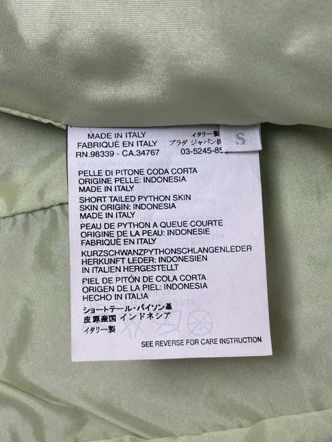 2000s Prada Python Green Leather Jacket pUgJPnK 10