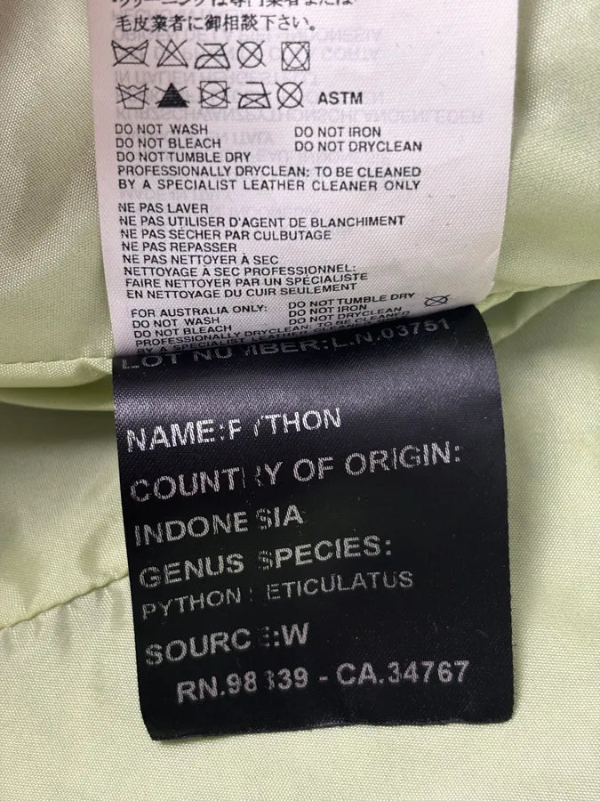 2000s Prada Python Green Leather Jacket pUgJPnK 11