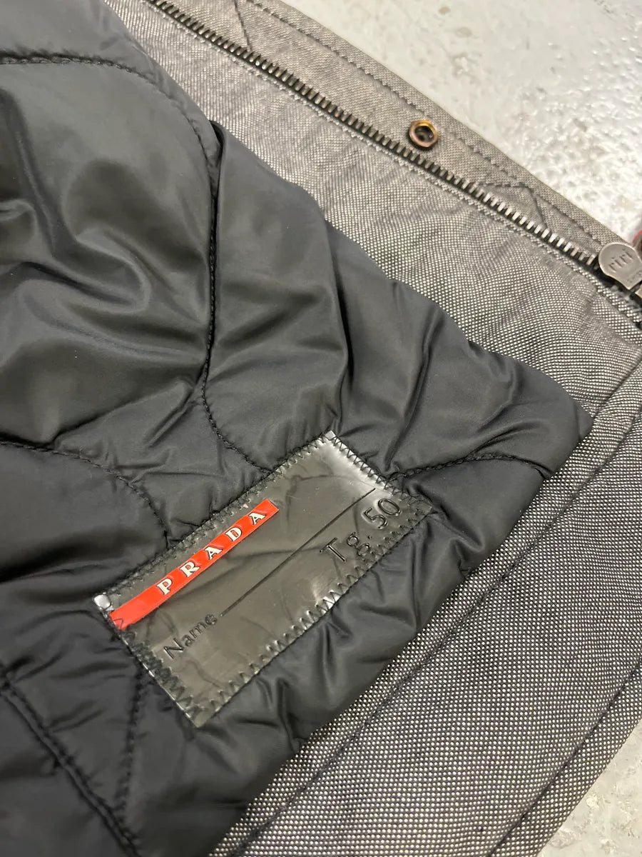 Prada Raw Grey Denim Jacket HPyvGhp 11