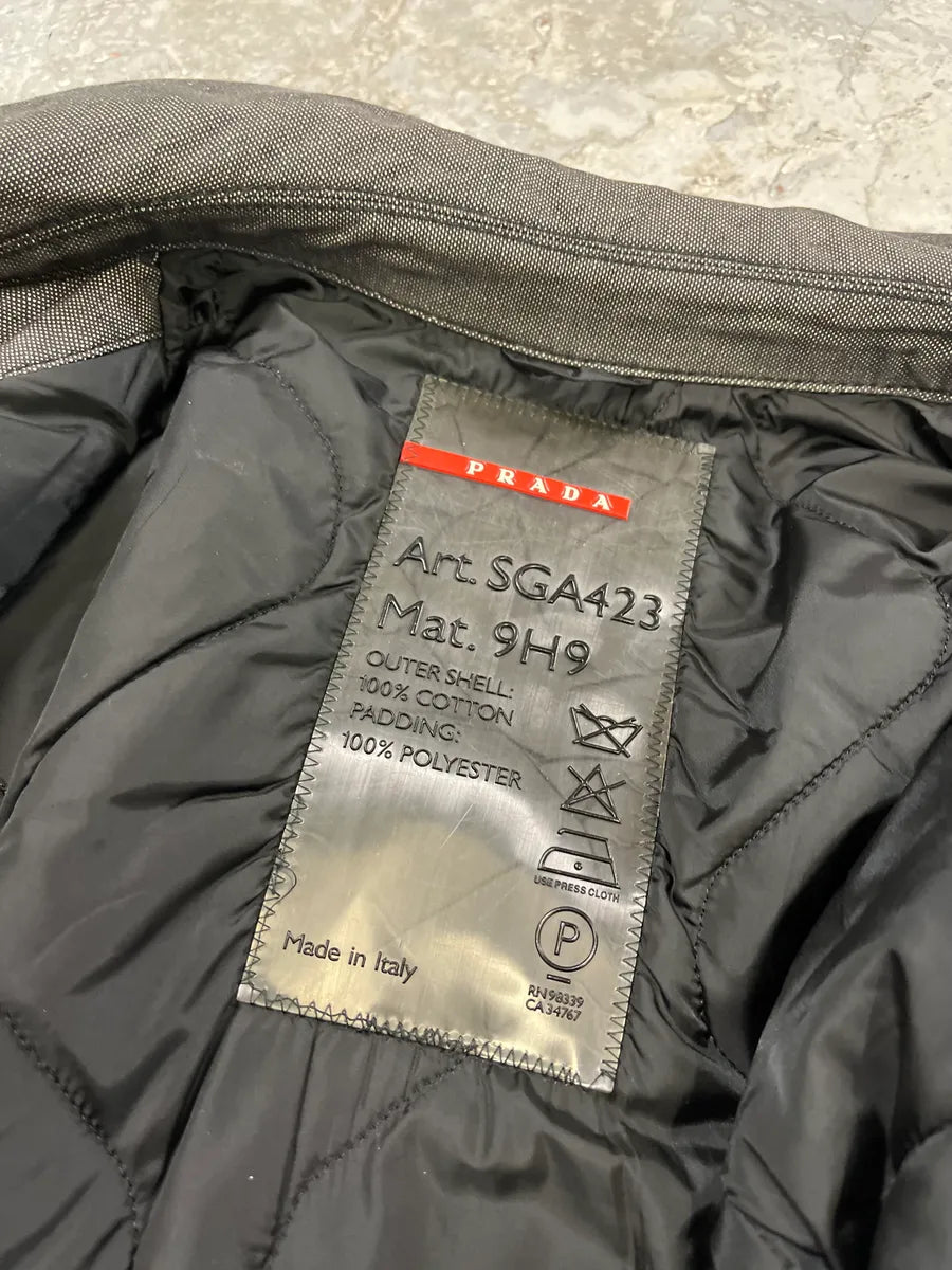 Prada Raw Grey Denim Jacket HPyvGhp 12