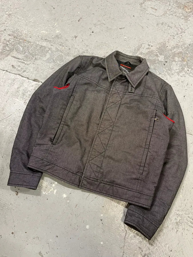 Prada Raw Grey Denim Jacket HPyvGhp 2
