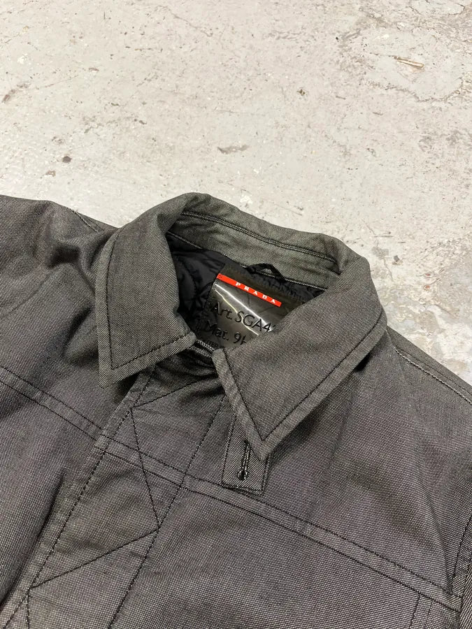 Prada Raw Grey Denim Jacket HPyvGhp 4