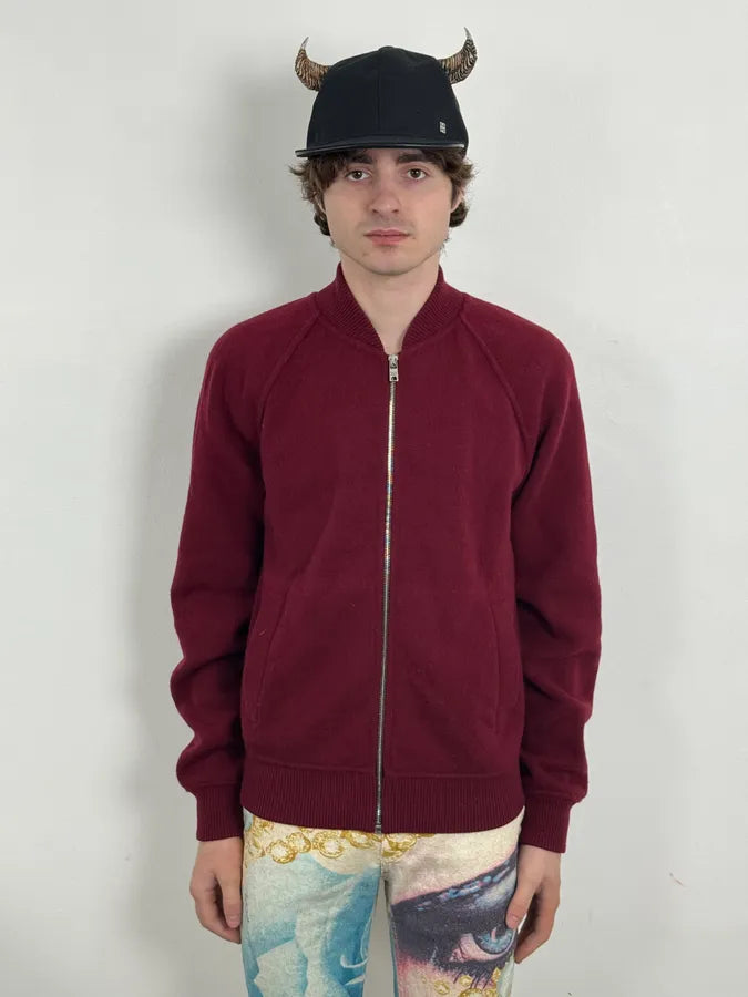 AW2018 Prada Red Cashmere Zip-up Sweater HbzAwci 1