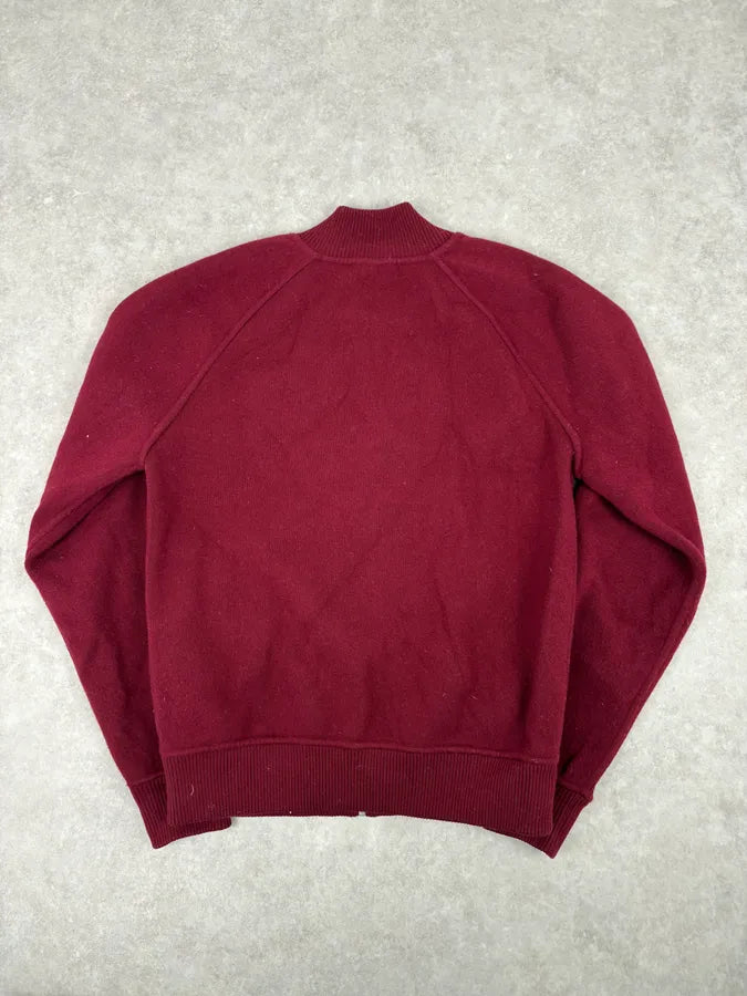 AW2018 Prada Red Cashmere Zip-up Sweater HbzAwci 5