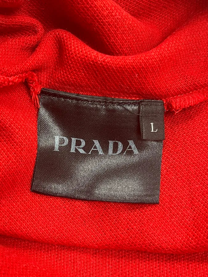 SS2015 Prada Red Striped Collar Polo wKzKLwA 8