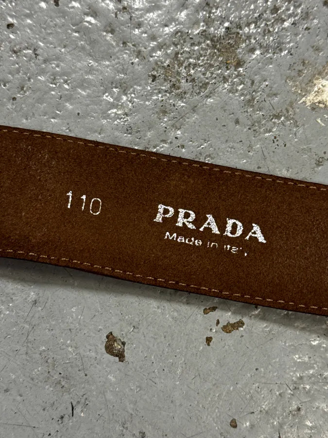 Prada Red Logo Buckle Leather Belt UVUTYAh 5