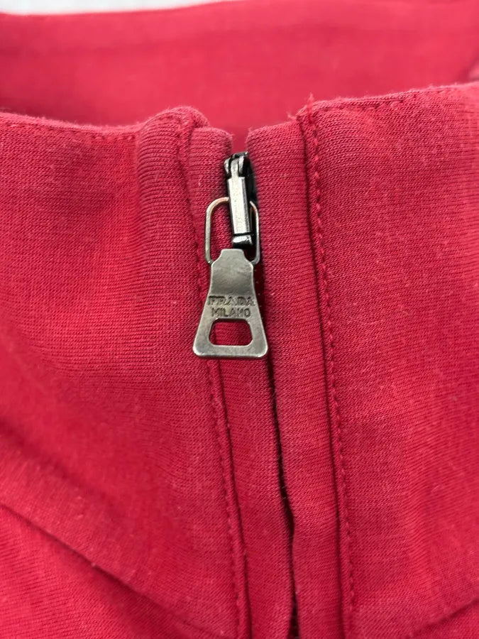 SS2008 Prada Red Zip-Up Sweater plCfuMO 8