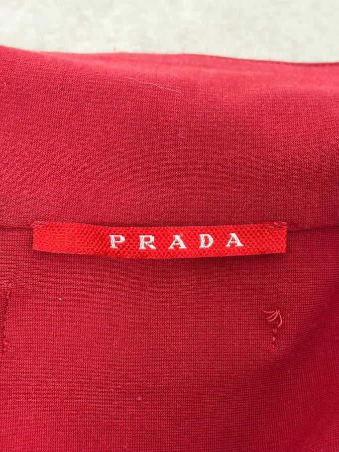 SS2008 Prada Red Zip-Up Sweater plCfuMO 10