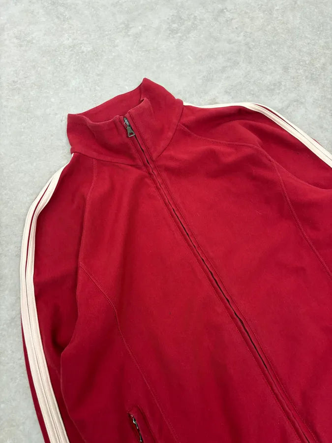 SS2008 Prada Red Zip-Up Sweater plCfuMO 4
