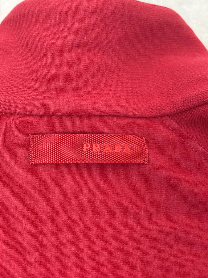 SS2008 Prada Red Zip-Up Sweater plCfuMO 9