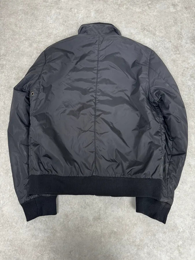 Prada Reversible Grey Wool Black Nylon Bomber Jacket knALgTb 7
