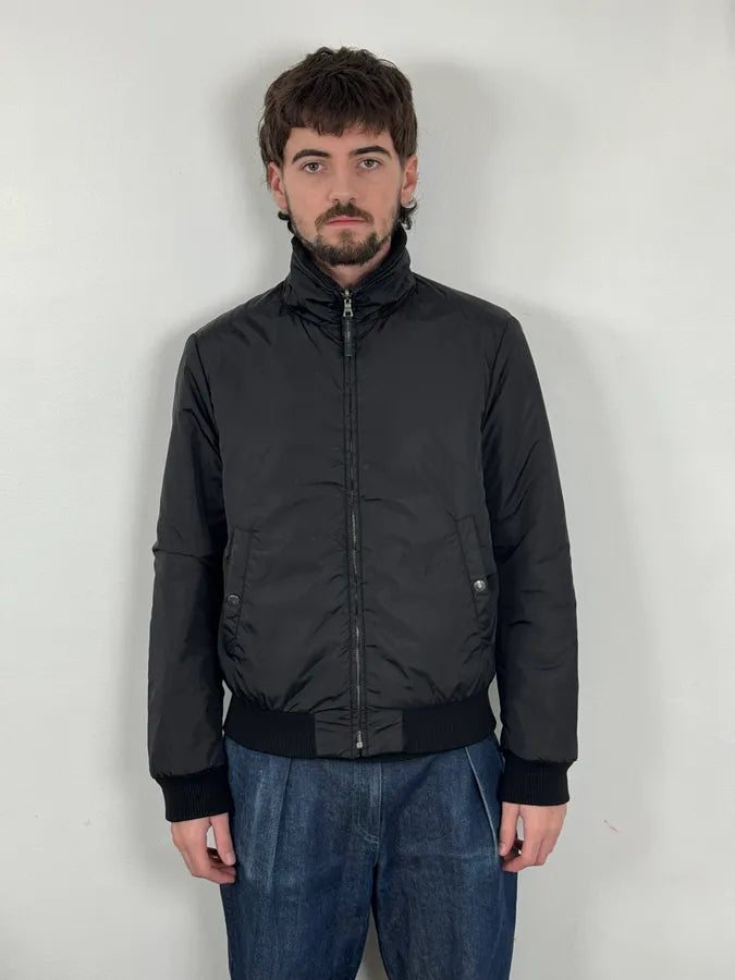 Prada Reversible Grey Wool Black Nylon Bomber Jacket knALgTb 3