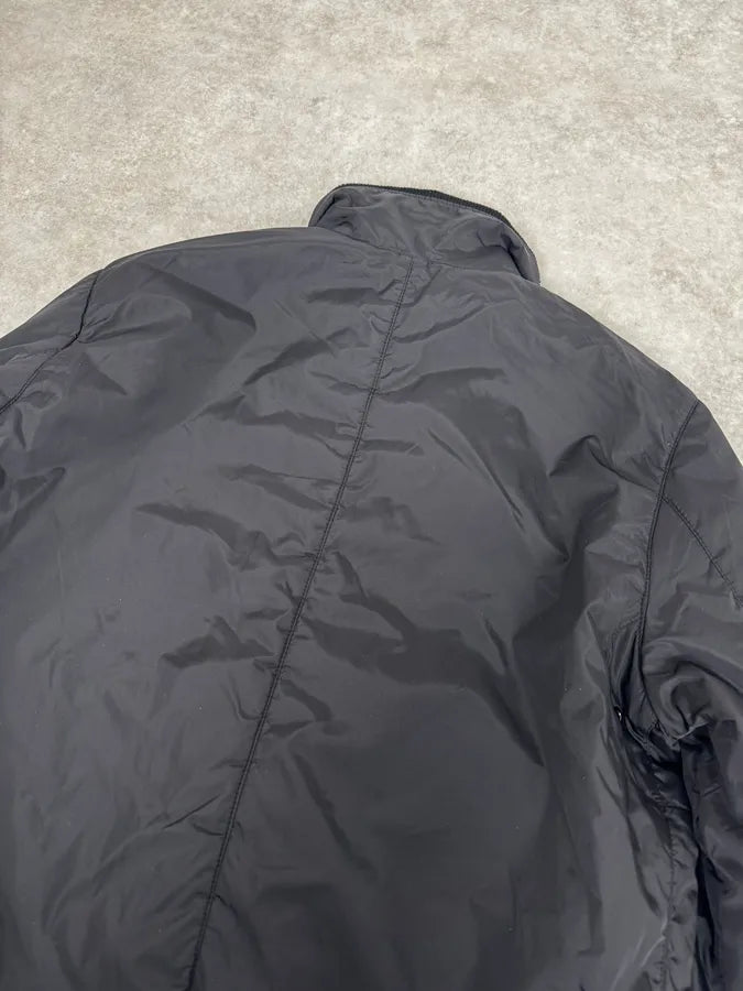 Prada Reversible Grey Wool Black Nylon Bomber Jacket knALgTb 11