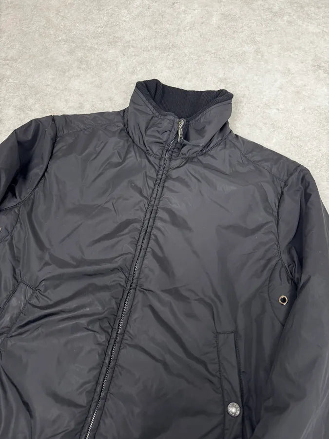 Prada Reversible Grey Wool Black Nylon Bomber Jacket knALgTb 9