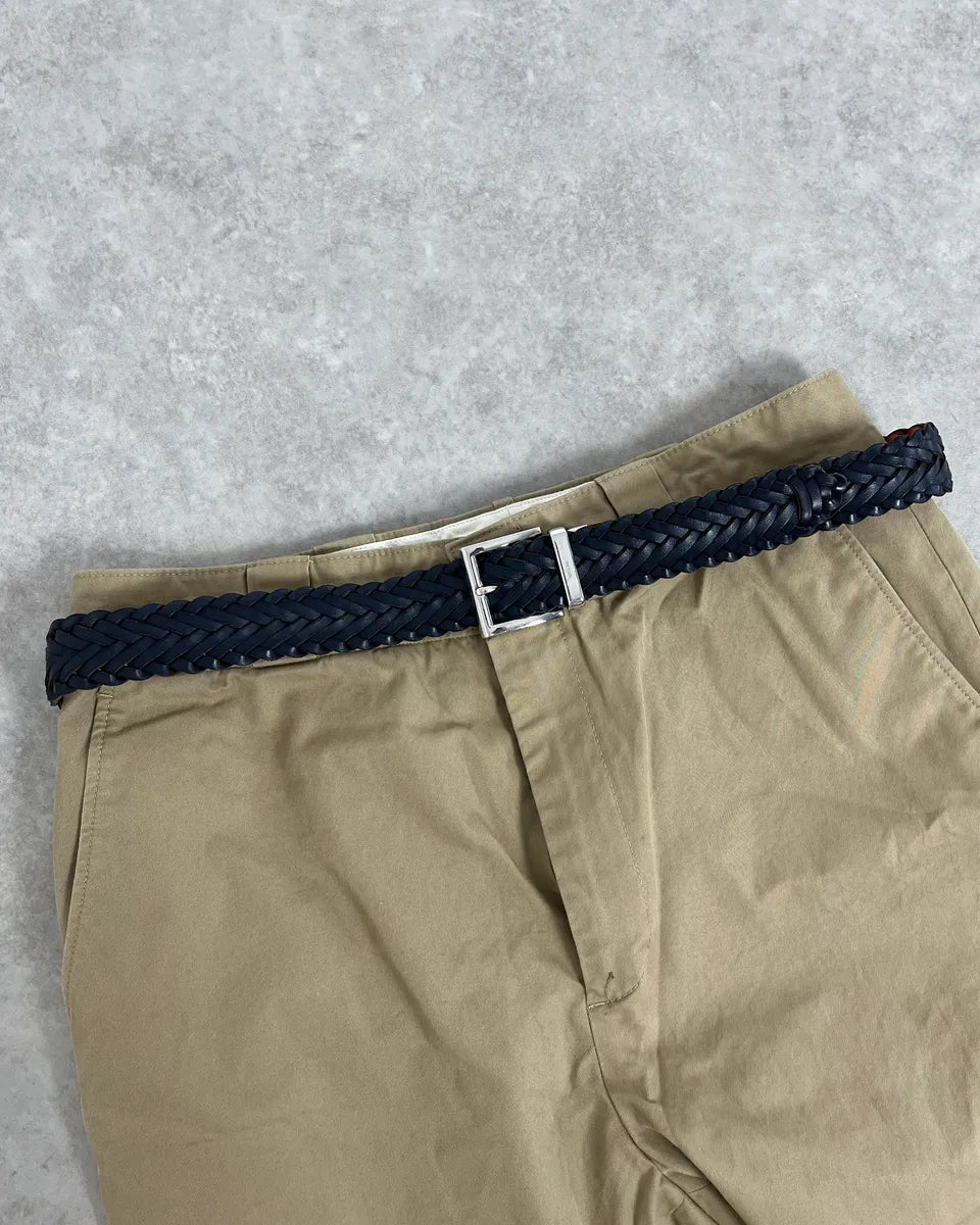 Prada Reversible Navy & Orange Woven Premium Leather Belt hXUeDhY 1