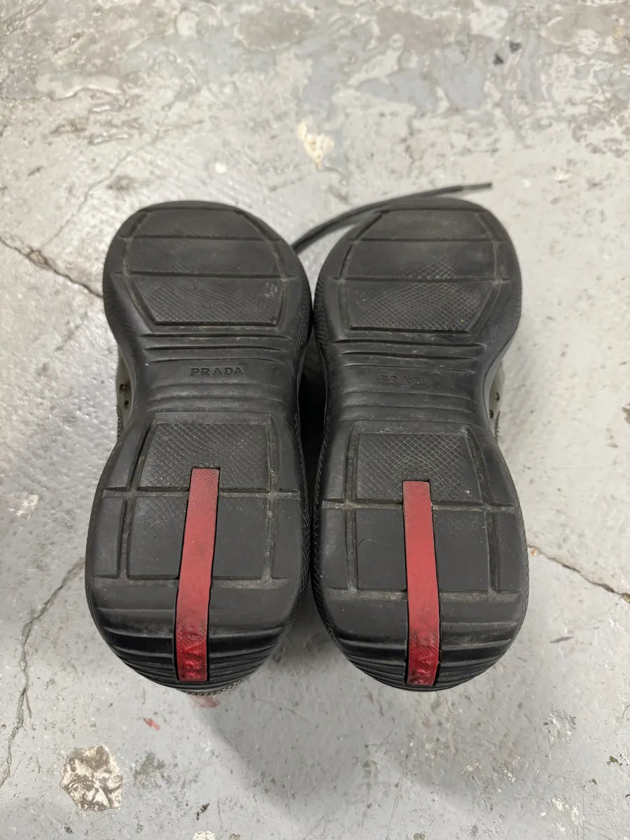 Prada Satin Olive Leather Americas Cup Shoes (42.5eu/us9) 7