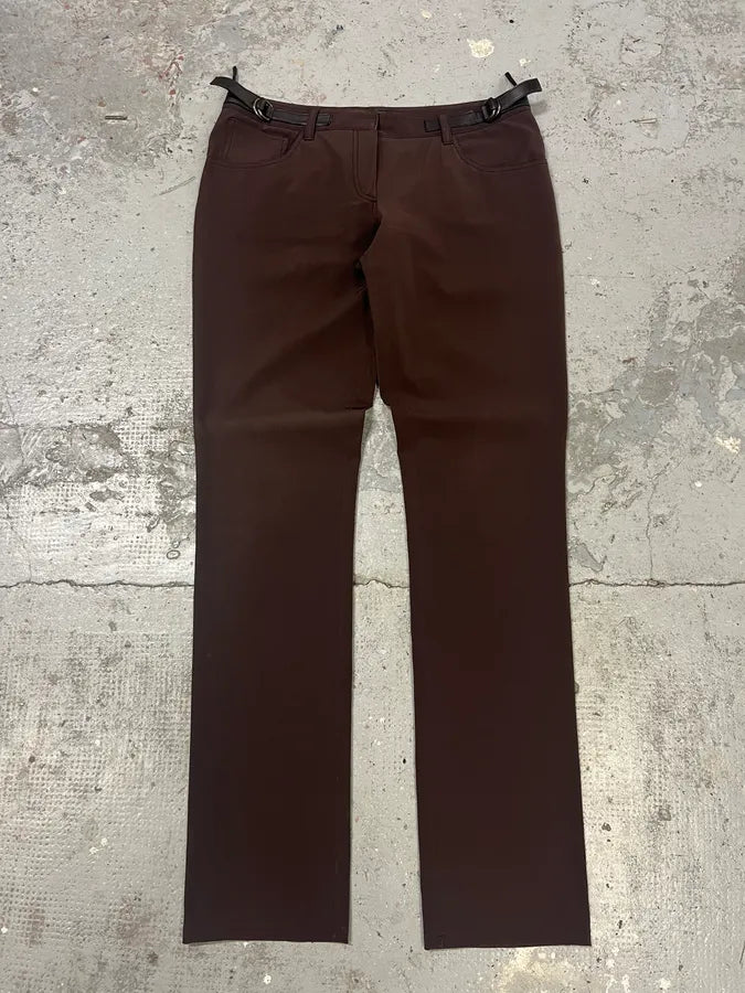 Prada Technical Adjustable Brown Pants xKlaglz 0