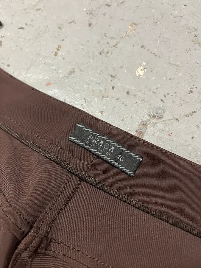 Prada Technical Adjustable Brown Pants xKlaglz 10