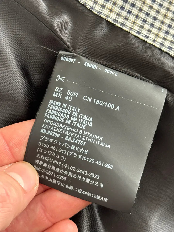 Prada White Checkered Classy Trench Coat RKSjVZV 11