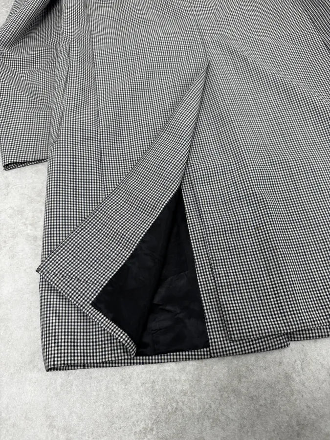 Prada White Checkered Classy Trench Coat RKSjVZV 8