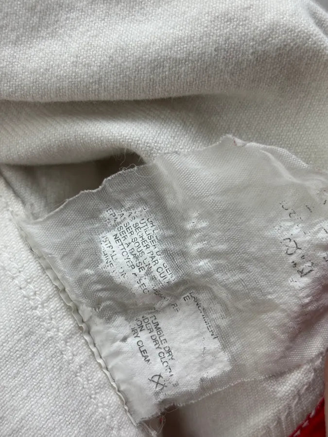2000s Prada White Contrast Stitch Denim Jacket rvawfMT 13