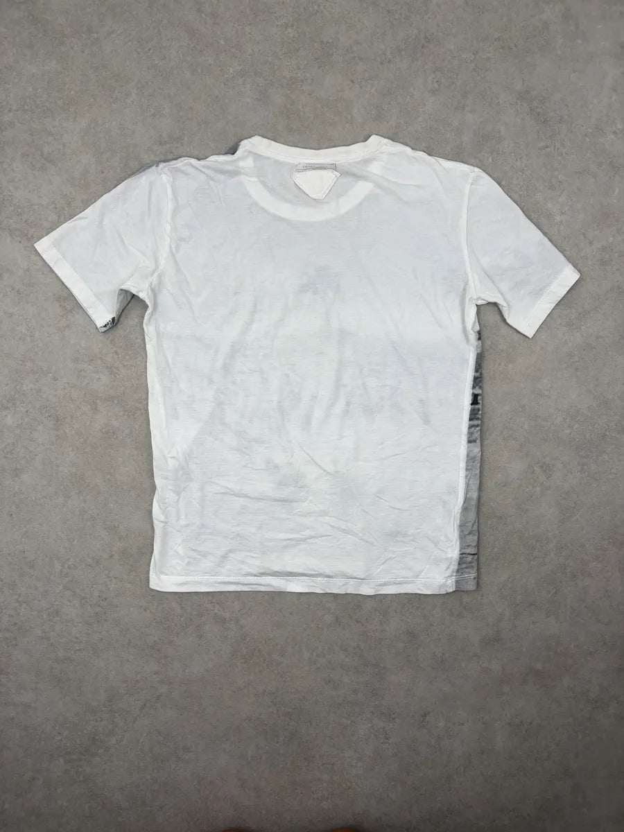 SS2010 Prada White Grey Beach Holliday T-Shirt rjxPTQo 4