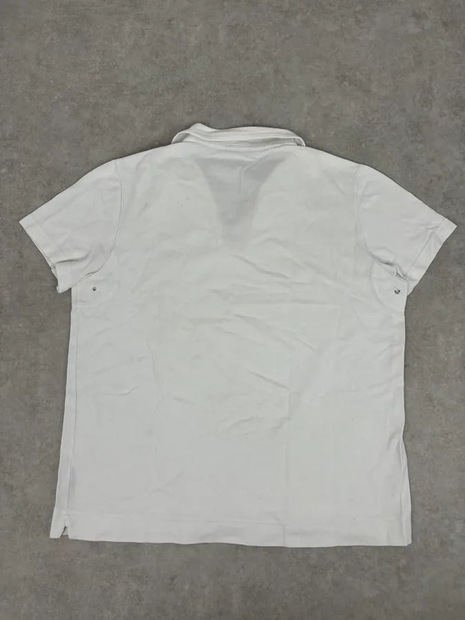 2000s Prada White Cotton Contrast Trim  Polo Shirt  sodgEUO 4