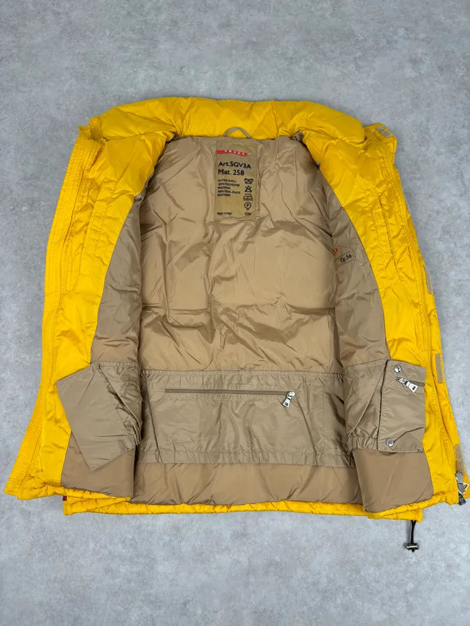 2000s Prada Yellow Down Quilted Puffer Vest GJUyVZO 6