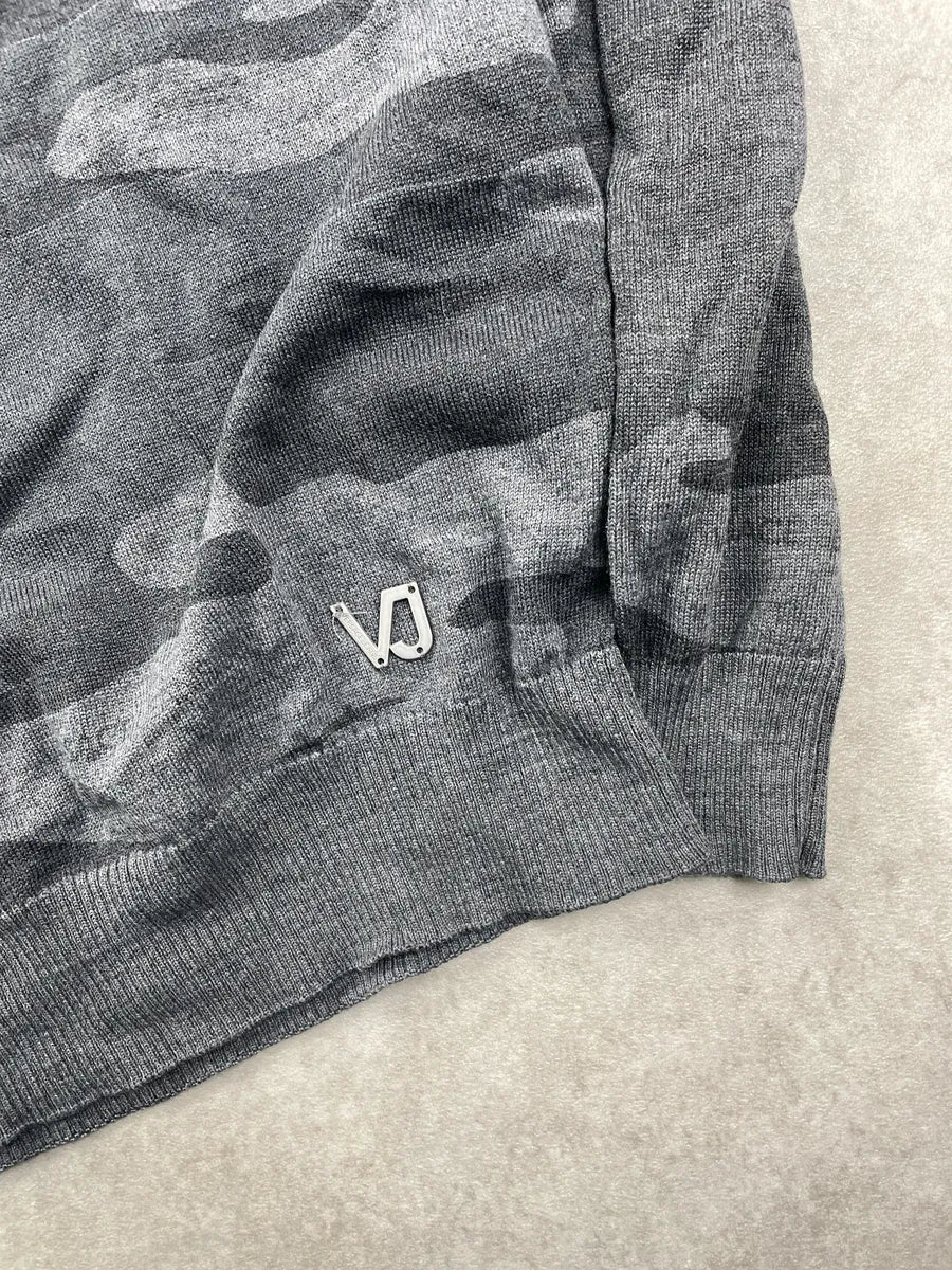 2010s Versace Grey Tiger Camo Jacquard Sweater pwYEJBPZ 7
