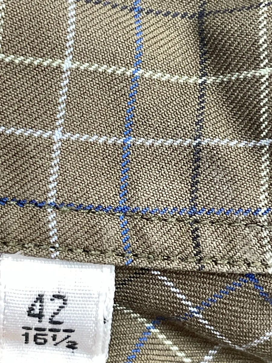 Hermès Khaki Checked Button-Down Shirt pxFcDKEt 11