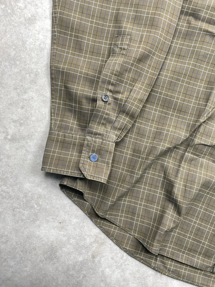 Hermès Khaki Checked Button-Down Shirt pxFcDKEt 6