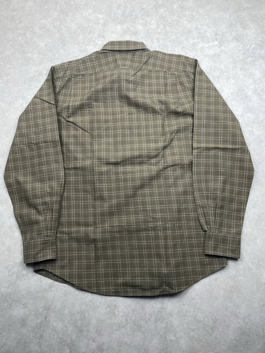 Hermès Khaki Checked Button-Down Shirt pxFcDKEt 3