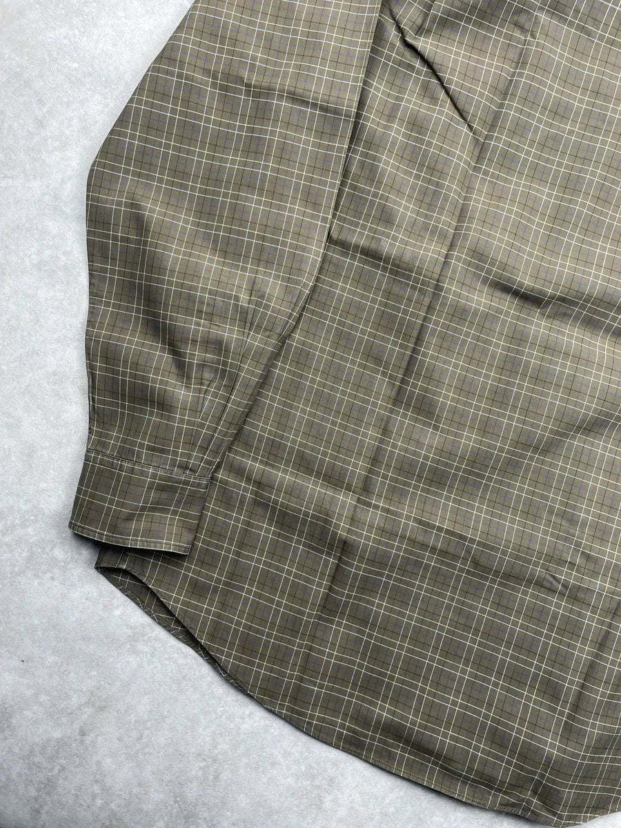 Hermès Khaki Checked Button-Down Shirt pxFcDKEt 7
