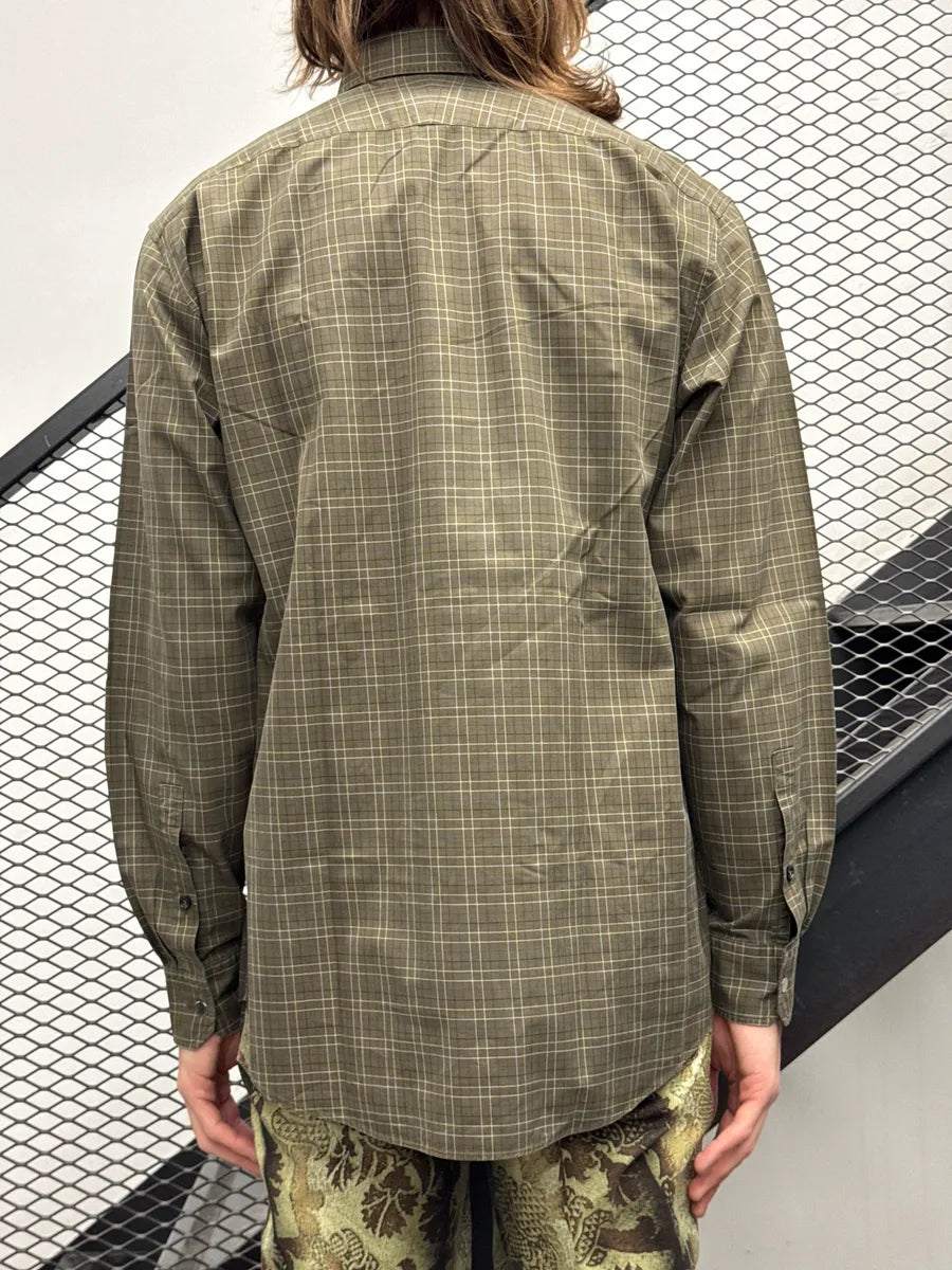 Hermès Khaki Checked Button-Down Shirt pxFcDKEt 2
